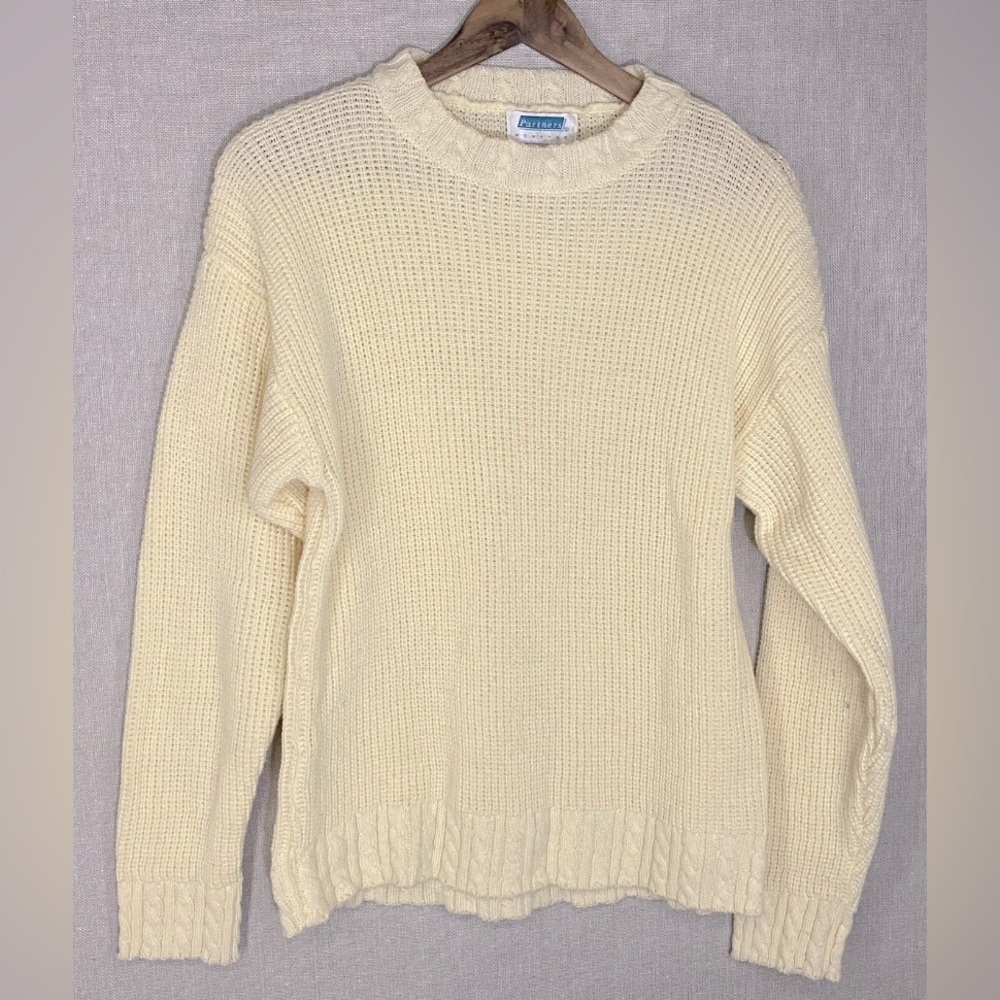 Vintage Oversized Knit Sweater Acrylic Retro 90s Y2K Mervyns Brand Old Money Uni